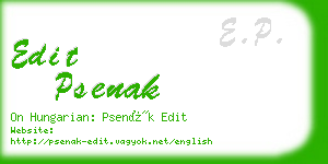 edit psenak business card